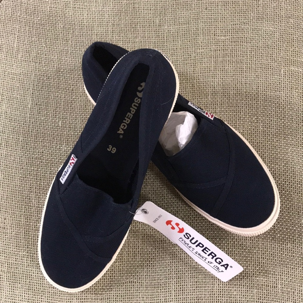 NEW Superga Navy Loafers